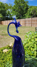 Blue Dragon Water Bottle Sculpture – Handcrafted Artisan Decor