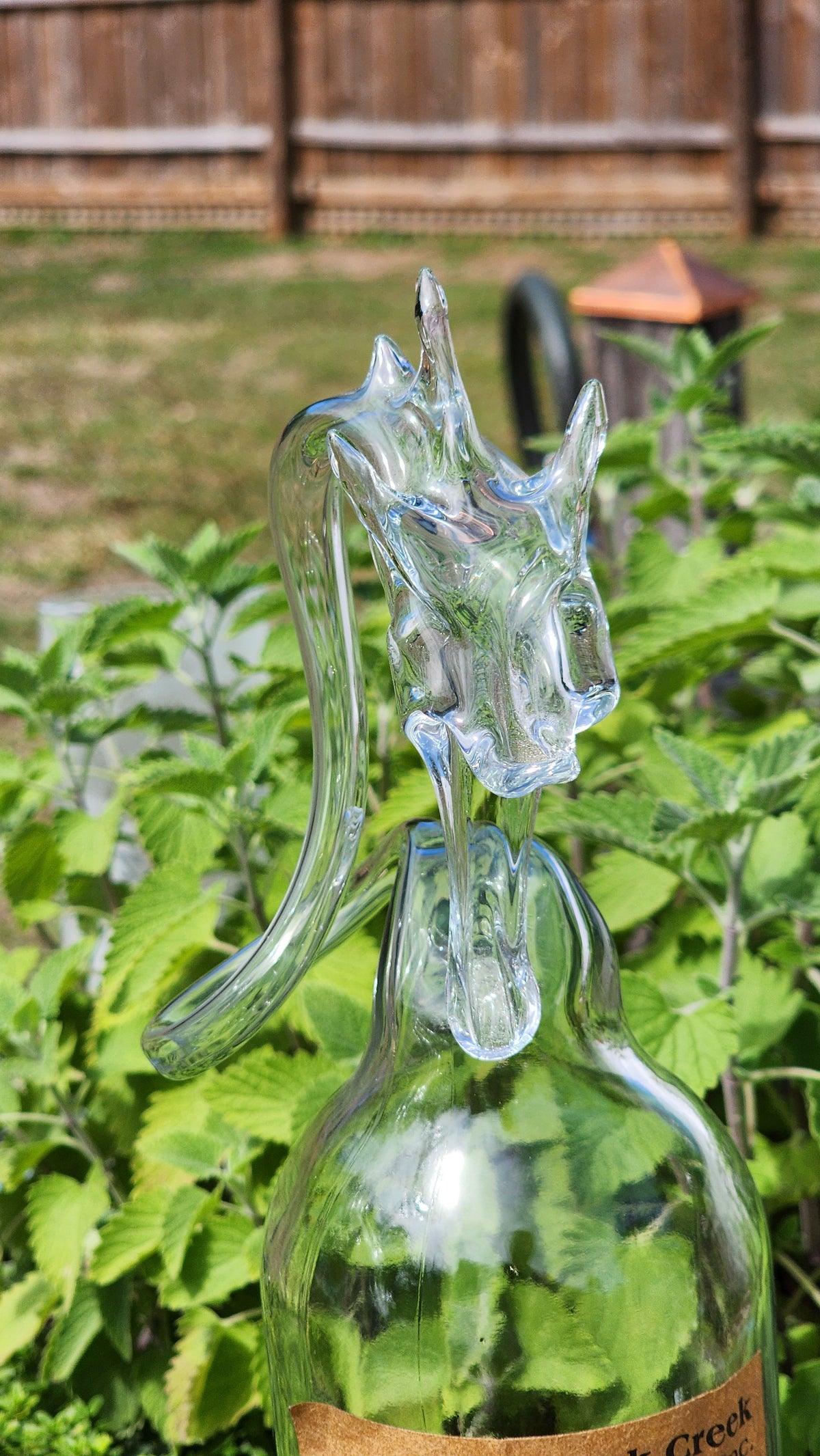 Custom Dragon Glass Sculpture – Your Choice of Glass Bottle | Handmade to Order