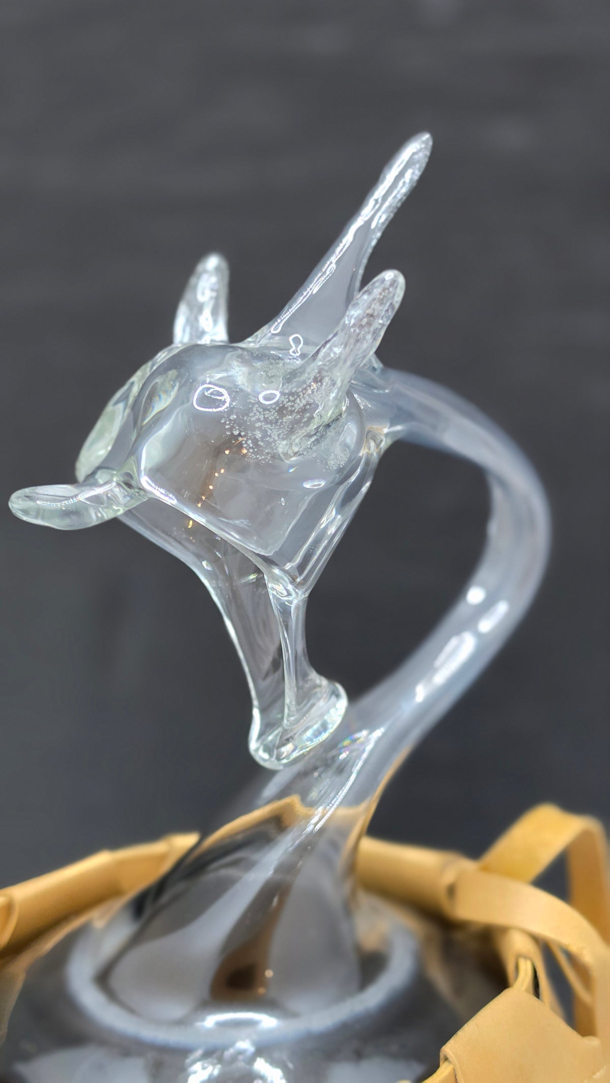 Majestic Dragon Glass Bottle Sculpture with Pouch – Handcrafted Decorative Art