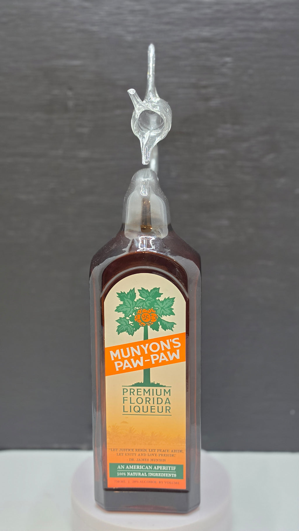 Paw Paw Glass Bottle Marlin Sculpture – Handcrafted Decorative Art