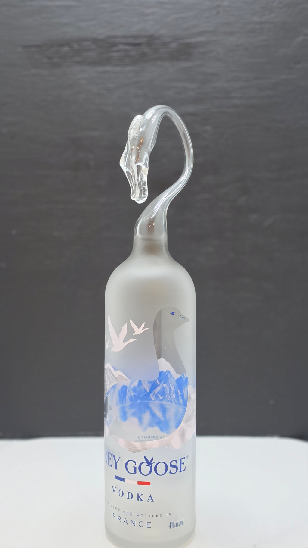 Gorgeous Goose Glass Bottle Sculpture — Handcrafted Collectible Art | Essenar