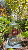 Sleek Clear Glass Marlin Bottle Sculpture – Handcrafted Glass Art