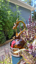 Oversized Glass Dragon Bottle Sculpture – Handcrafted Commanding Art