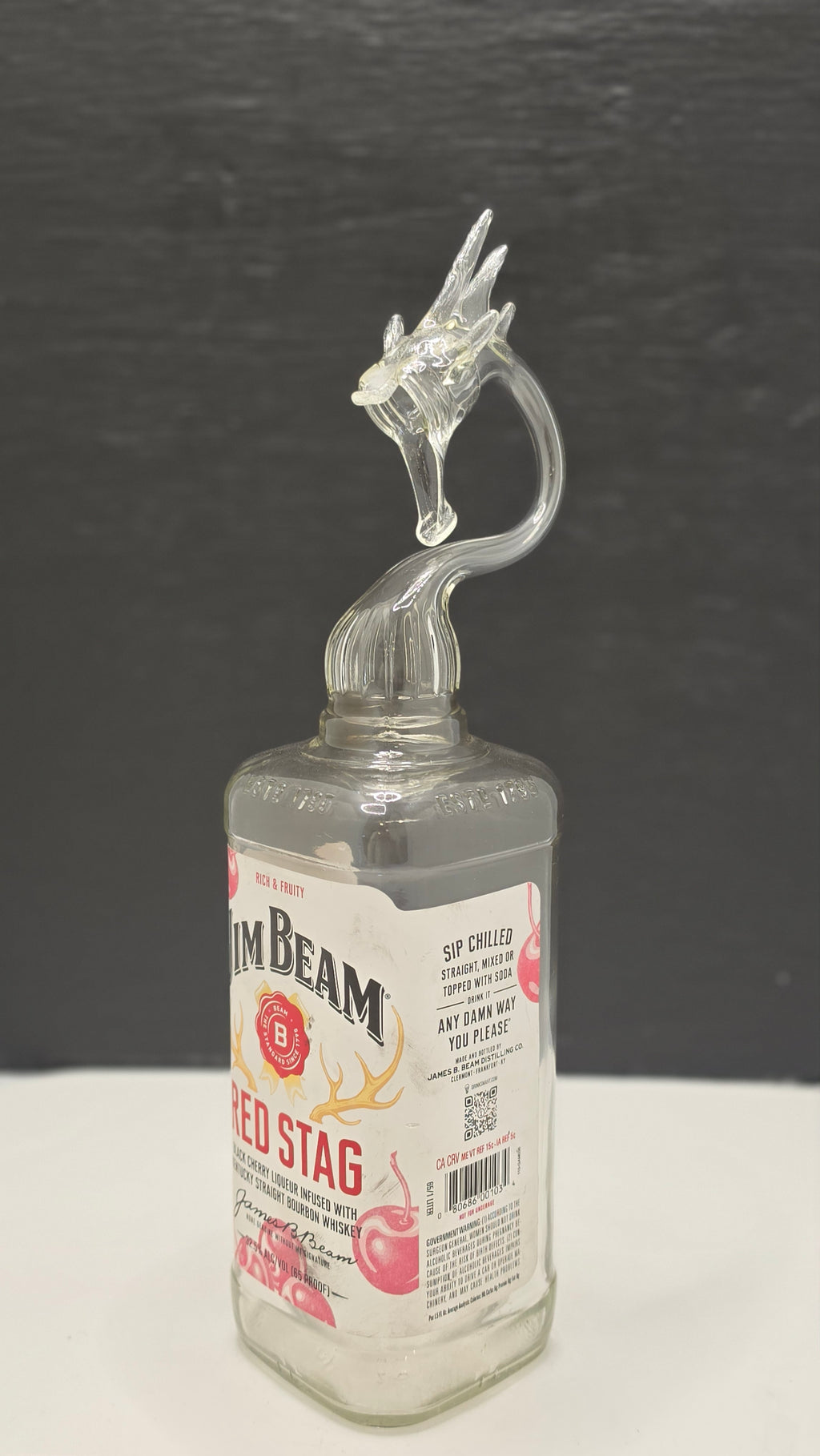 Glass Dragon Bottle Sculpture – Handcrafted Decorative Art – view 3