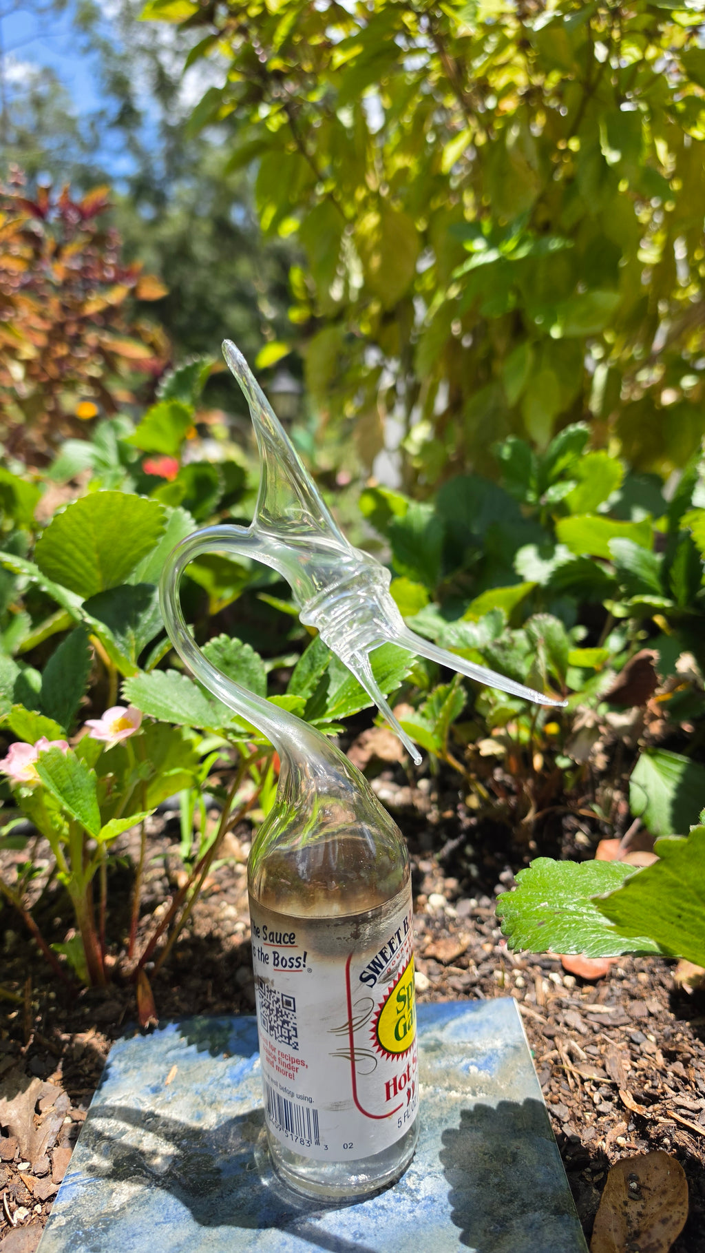 Majestic Glass Marlin Bottle Sculpture – Handcrafted Decorative Art