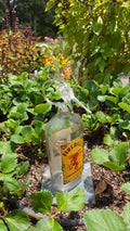 Fiery Glass Marlin Bottle Sculpture – Handcrafted Fishing Art