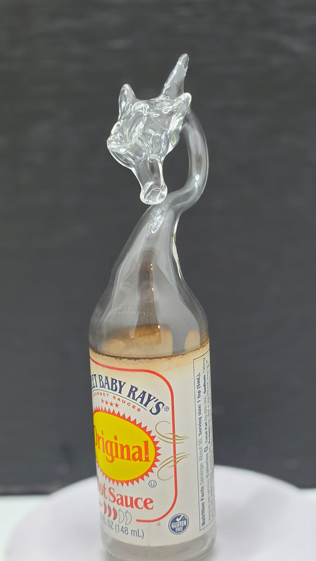Amber Dragon Glass Bottle Sculpture — Handcrafted Decorative Art | Essenar