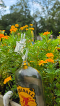Clear Glass Dragon Bottle Sculpture – Wings Spread Handcrafted Art