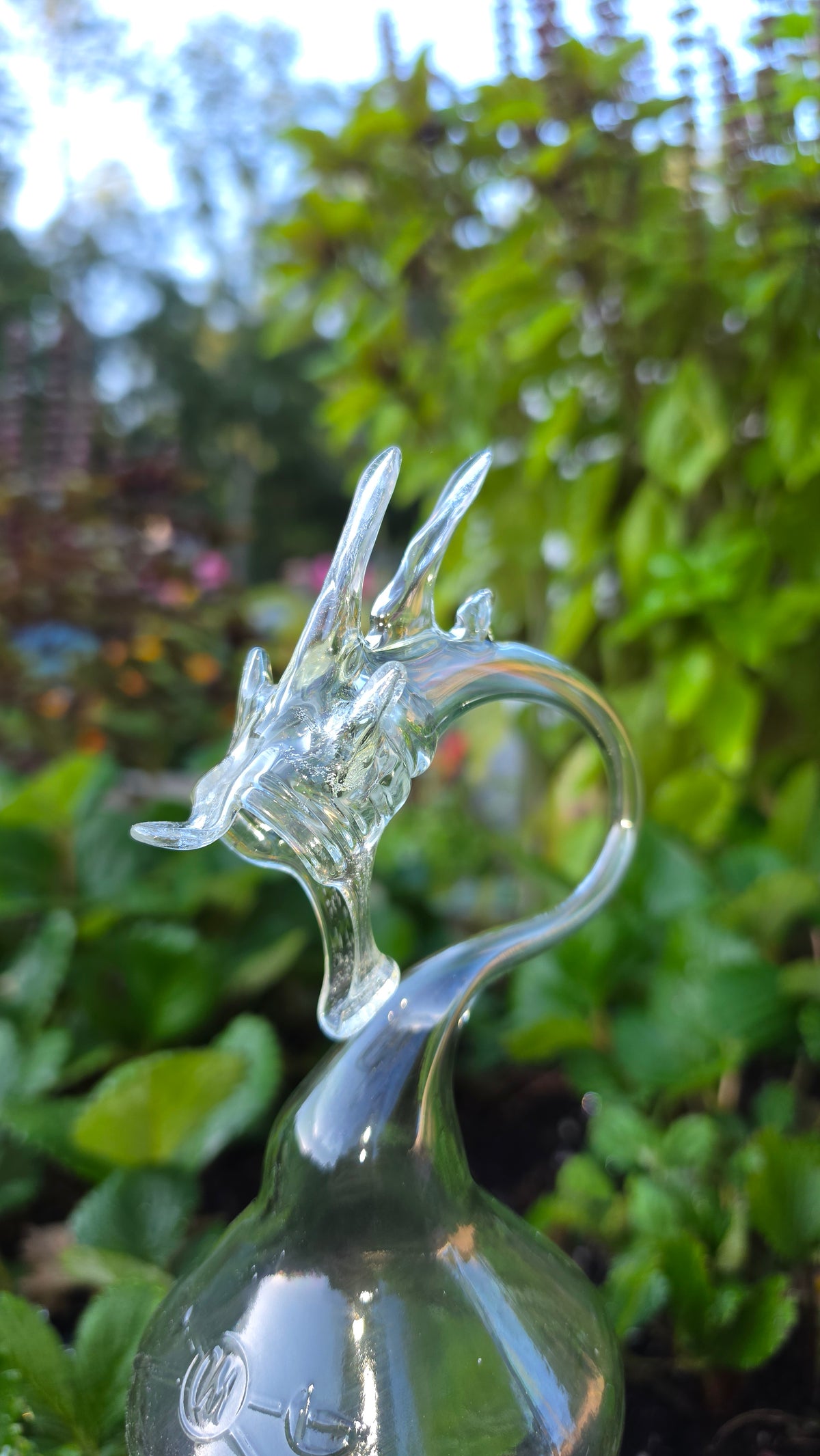 Bold Glass Dragon Bottle Sculpture – Handcrafted Swashbuckling Art
