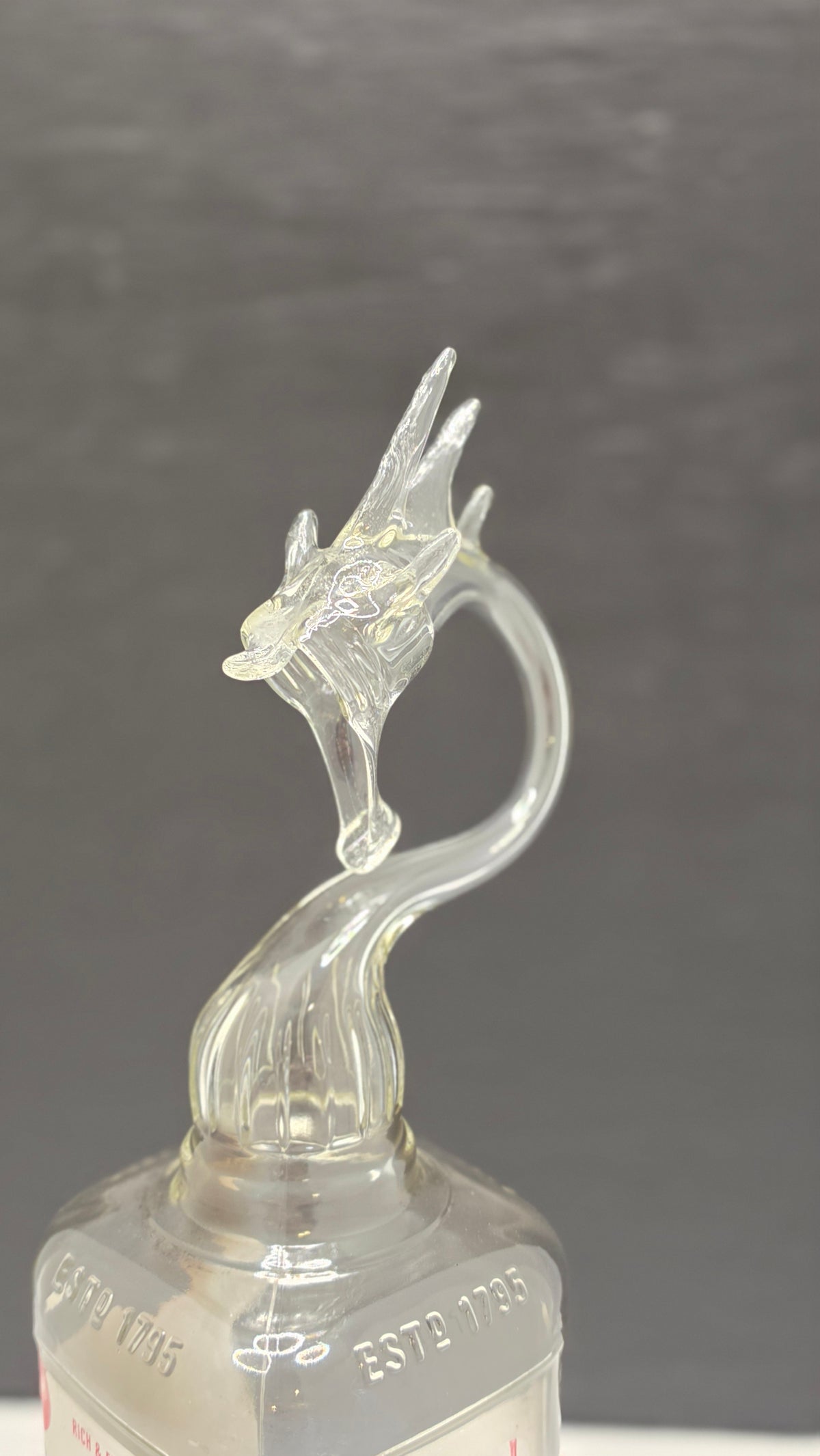 Glass Dragon Bottle Sculpture – Handcrafted Decorative Art – view 1