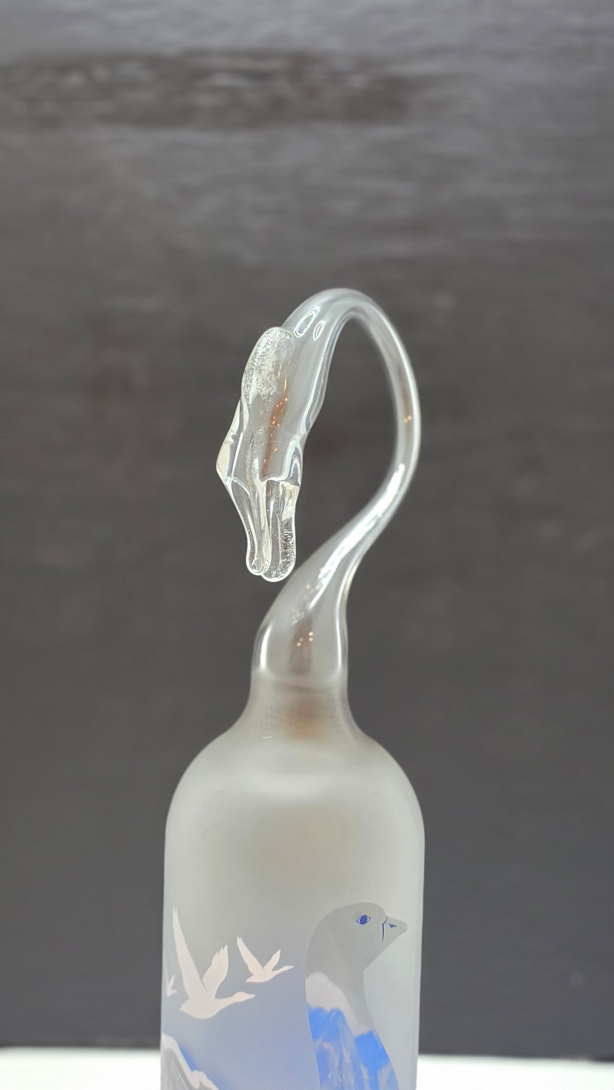 Gorgeous Goose Glass Bottle Sculpture — Handcrafted Collectible Art | Essenar