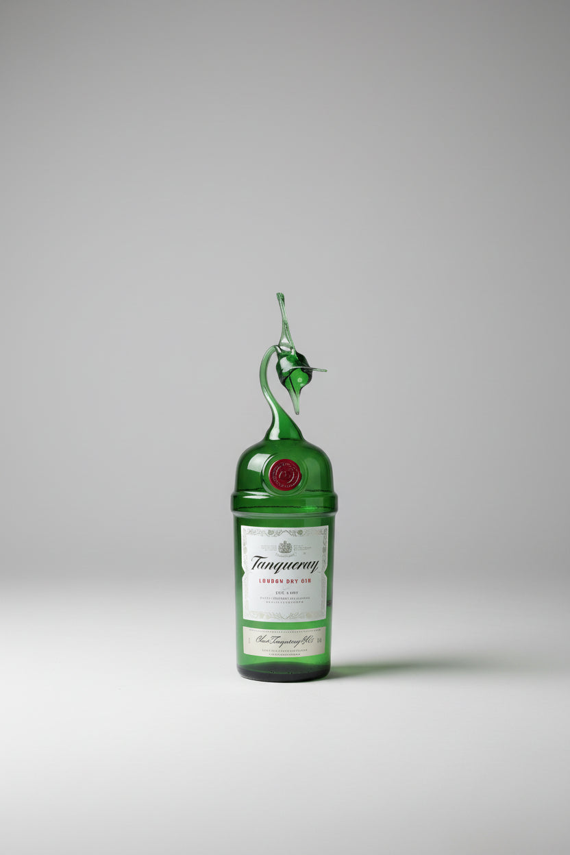 Powerful Glass Marlin Bottle Sculpture – Handcrafted Decorative Art | Not For Consumption