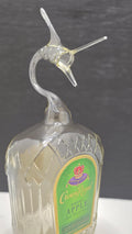 Green Glass Marlin Bottle Sculpture – Handcrafted Decorative Art – view 1