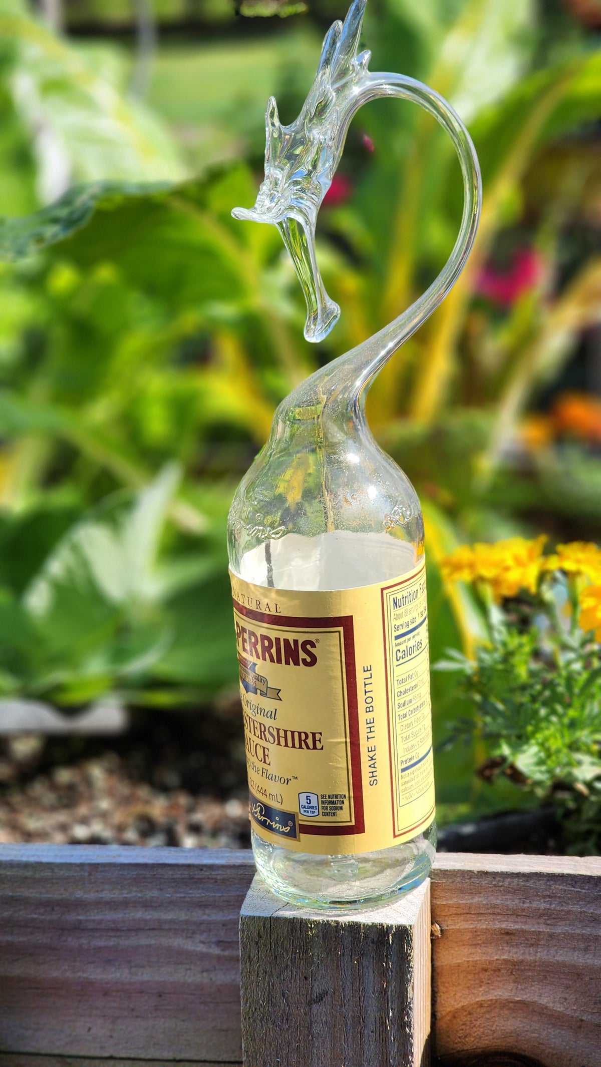 Worcestershire Sauce Dragon Bottle Sculpture – Handcrafted Kitchen Art