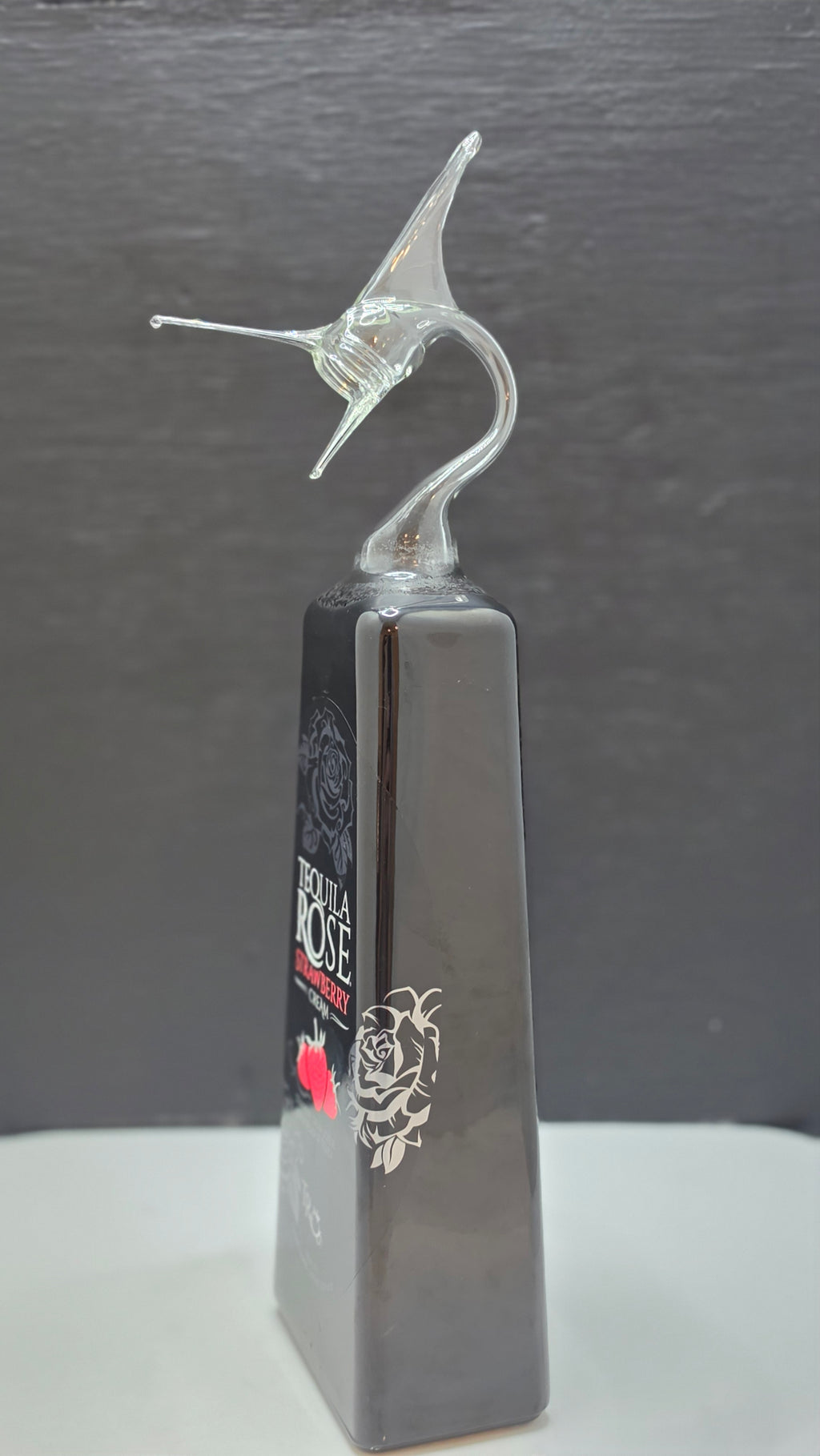 Rose Marlin Glass Bottle Sculpture — Handcrafted Collectible Art | Essenar