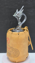 Majestic Dragon Glass Bottle Sculpture with Pouch – Handcrafted Decorative Art