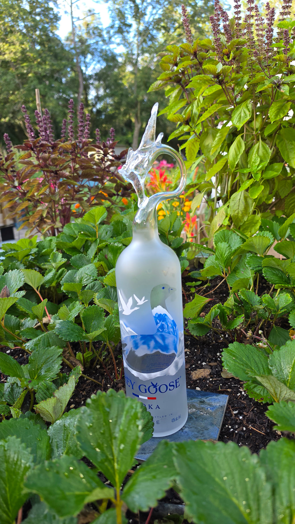 Smooth Clear Glass Dragon Bottle Sculpture – Handcrafted Premium Art