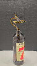 Glass Hammerhead Shark Bottle Sculpture – Handcrafted Decorative Art – view 1
