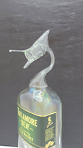 Dark Glass Marlin Bottle Sculpture – Handcrafted Decorative Art