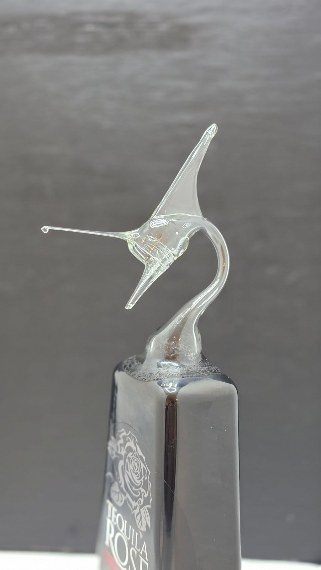 Rose Marlin Glass Bottle Sculpture — Handcrafted Collectible Art | Essenar