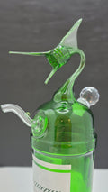 Green Marlin Shot Pouring Bottle — Handcrafted Glass Sculpture