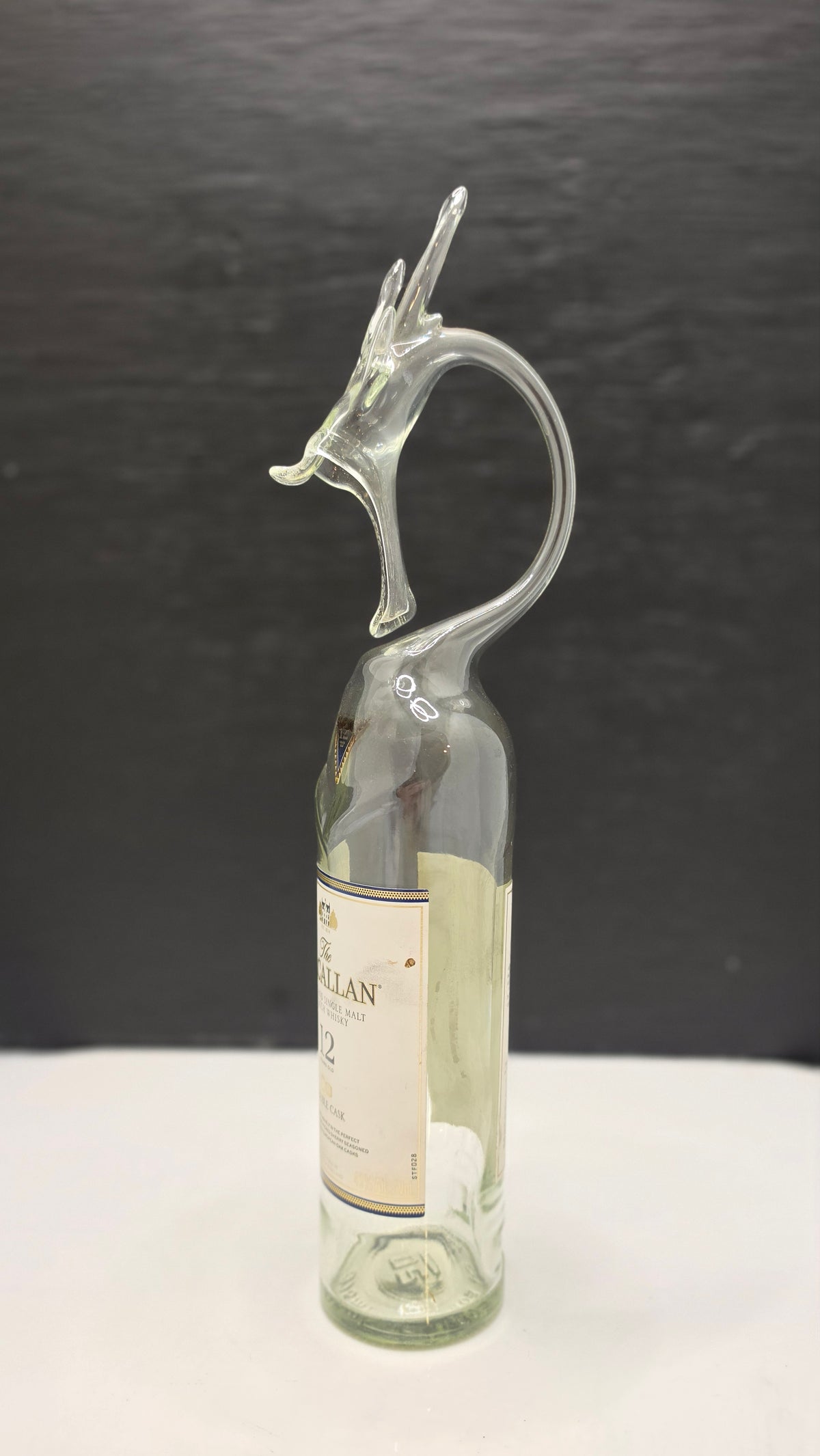 Single Barrel Glass Dragon Bottle Sculpture – Mini Collectible Art | Essenar